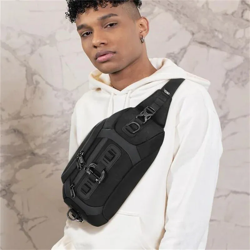 Mode für Männer Taille Outdoor Sports Tactical Fanny Pack Multifunktions wasserdichte männliche Brusttasche Herren Umhängetaschen 241028_voghion.com