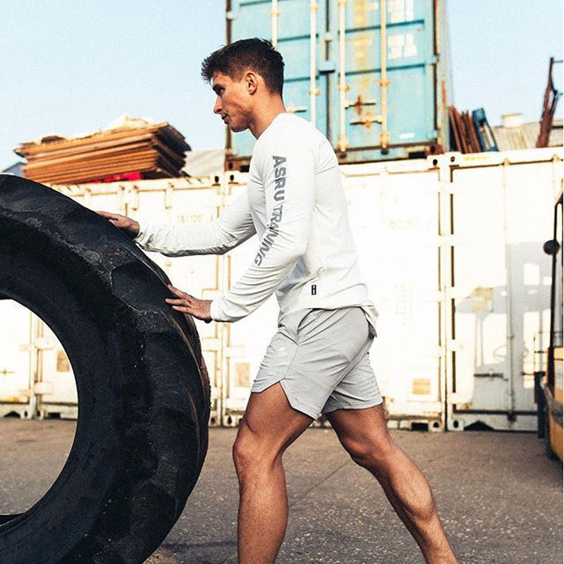 Sports Shorts Men's Summer Fitness Quick Drying Breathable Capris Single Layer Mesh Stretch Beach Pants_voghion.com