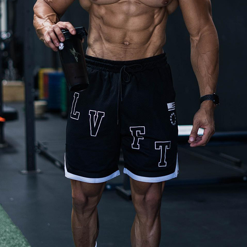 2022 Spring/Summer New Men's Quick Drying Capris Fitness Sports Leisure Fashion Brand Loose Shorts Large Elastic Pants_voghion.com