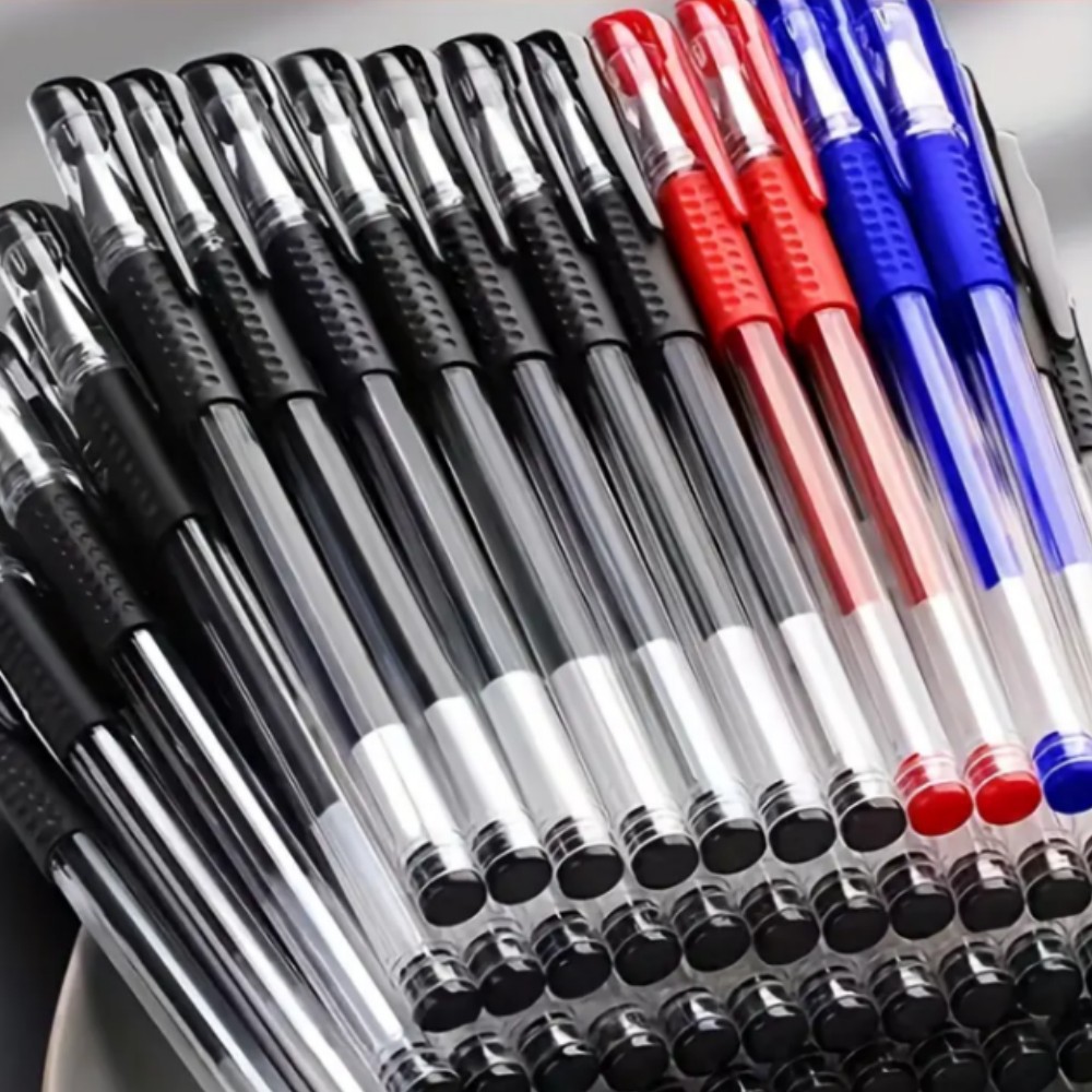 Bolígrafo especial para estudiantes, escritura fácil, escritura a mano cómoda, descompresión suave, bolígrafo de gel estándar europeo rojo, azul y negro