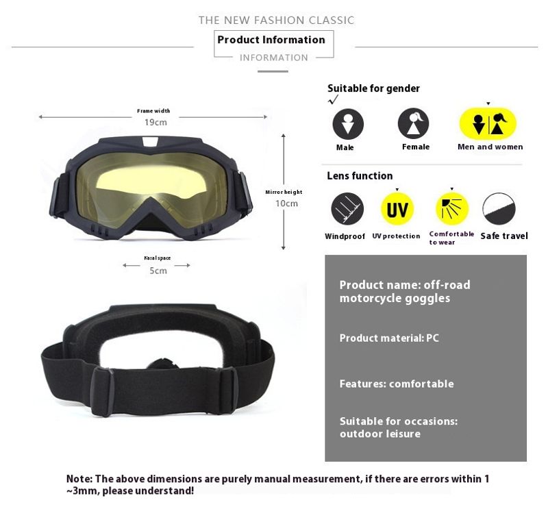 Nuova maschera per motocicletta fuoristrada Harley per la guida all'aperto, occhiali di protezione per gli occhi antivento per lo sci_voghion.com