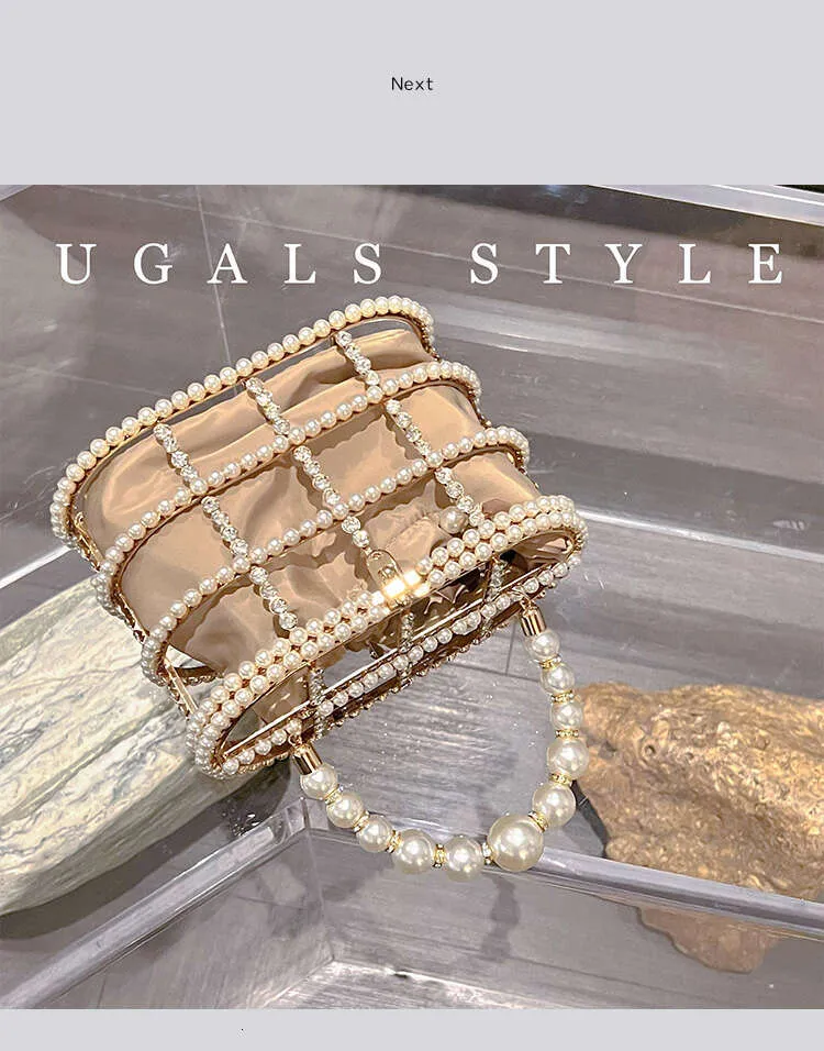 Designer aushöhlen Gold Metall Käfig Kristall glänzend Rhie Dia Abend Hochzeit Party Kupplung Geldbörse Umhängetasche_voghion.com
