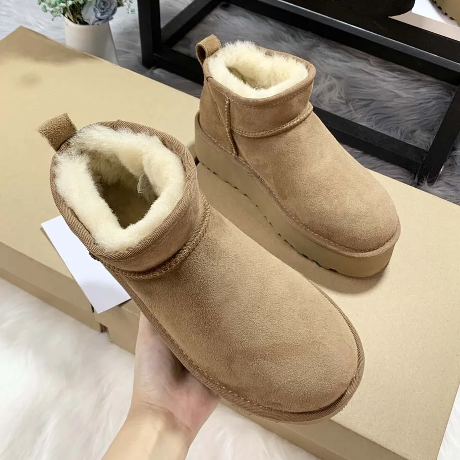 Tasman Booties Tazz Slippers Classic Mini Boots Ultra Snow Short Medium Platform Warm Shoes Fur Sheepskin_voghion.com