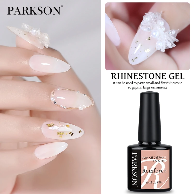 Parkson Self Leveling Gel Polish Build Nails C-Curve Base Forte Coat Saudável UV Semi Permanente Verniz Gel para Cuidados Reparadores de Unhas_voghion.com