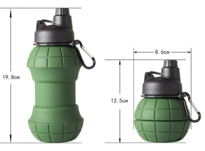 【Großes Fassungsvermögen Design】 Kreative Silikon Faltbare Tragbare Anti-Tropfen, Auslaufsicher, Hitzebeständig Outdoor Sport Wasser_voghion.com