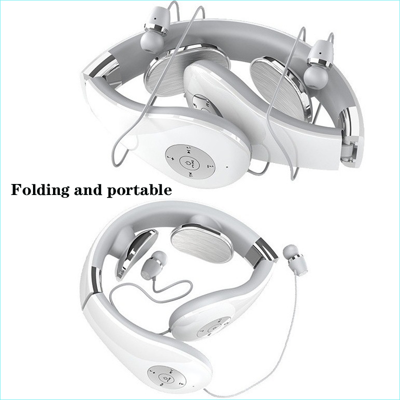 Chytrý masážní přístroj na krční páteř Skládací masážní přístroj na krk s Bluetooth hudbou Bezdrátová masáž krku Sportovní úleva od bolesti Zdravotní péče_voghion.com