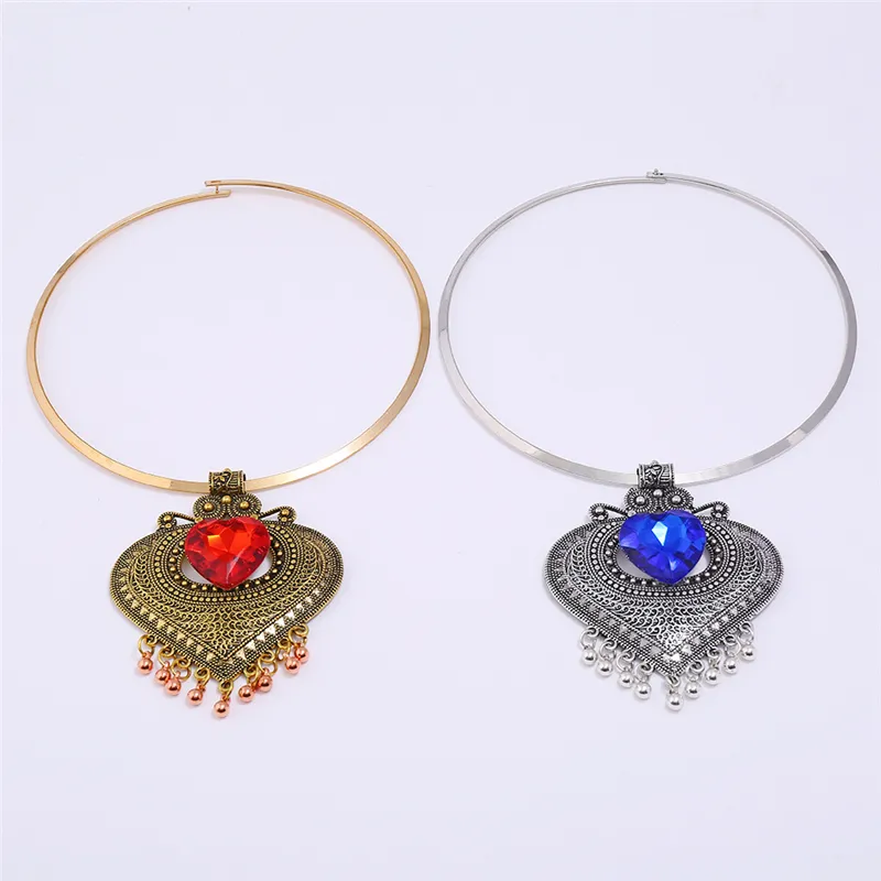 Collana girocollo statement etnica per donna metallo retrò_voghion.com