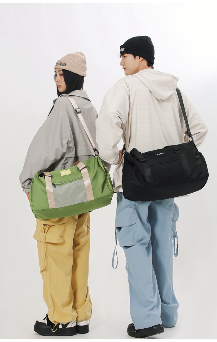 Men's and women's wet dry separation fitness bag, outdoor travel with shoe compartment luggage bag, can be used as a lever handbag_voghion.com