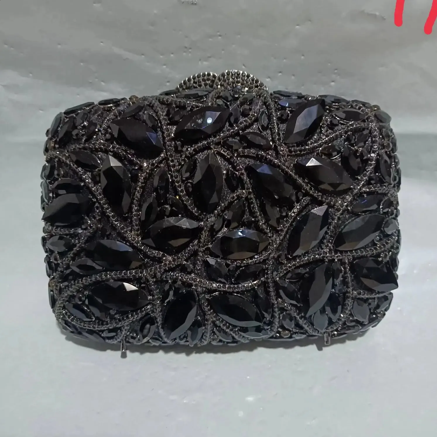Colore Cristallo Donne Pochette Pietre Borse da Sera Borsetta Festa di Nozze Borsa Metallo Minaudiere Dia Borsa a Mano Borse Nere 240726_voghion.com