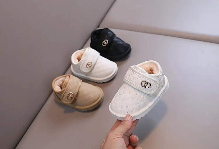 Bottes de neige chaudes d'hiver pour bébés garçons et filles Cutefeet Chaussures décontractées pour enfants Chaussures d'extérieur antidérapantes Plus Cachemire_voghion.com