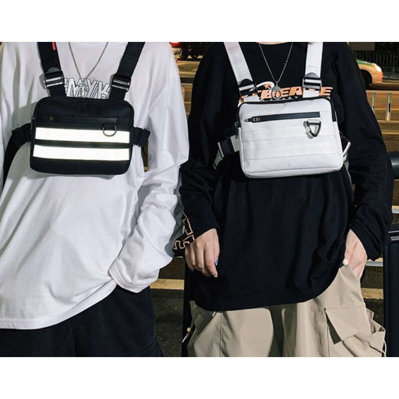 Wave Brand taktički muški prsni ruksaci, funkcionalni ruksaci, hip hop torbe za vješanje sprijeda, prsluci_voghion.com