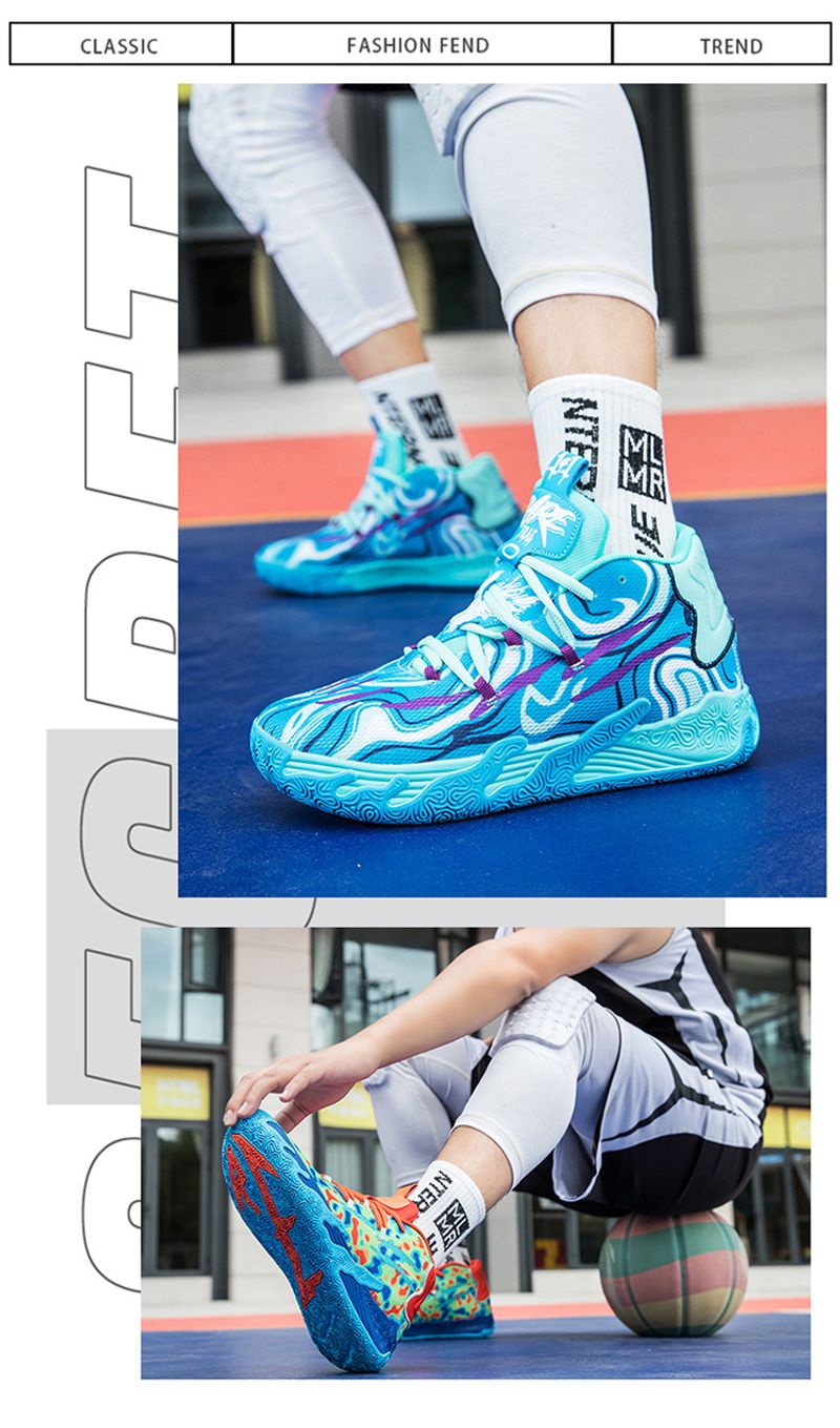 Paarse heren dames indoor en outdoor lage schokabsorberende antislip stevige basketbalschoenen_voghion.com