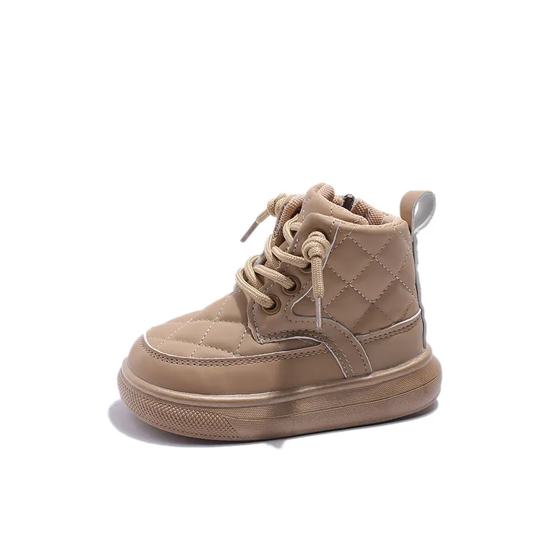 2025 Moda Plaid Autunno Bambina Scarpe Ragazzi Caviglia Flessibile Fondo Spesso Bambini Stivali da Neve Cutefeet Nuovo Bambini Inverno_voghion.com