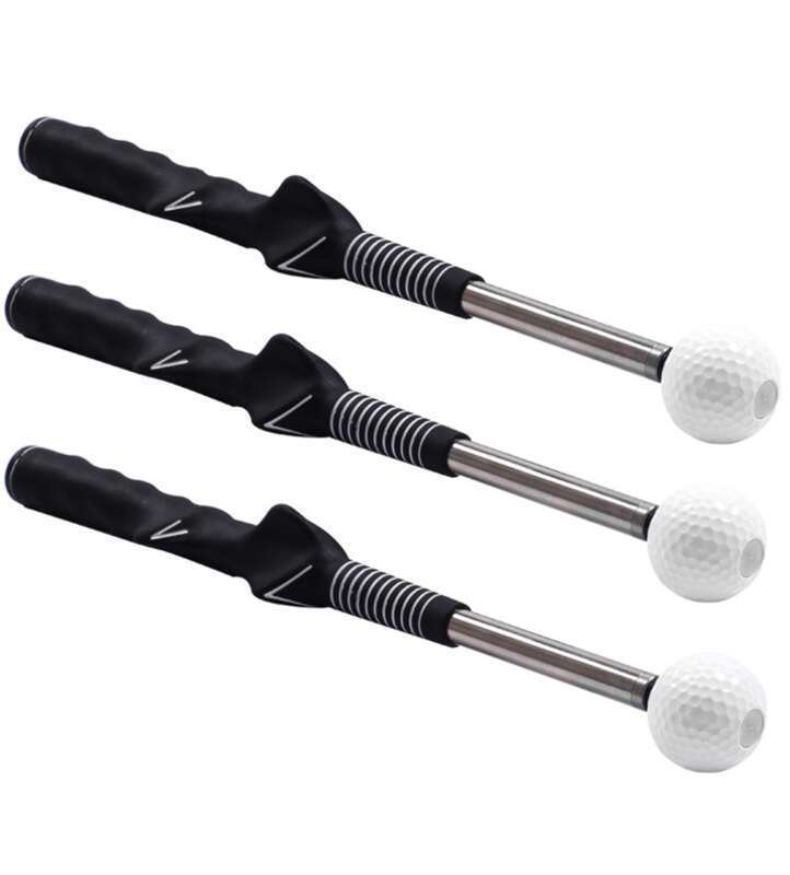 Professionele golfswing oefenstick, geïntegreerd met telescopisch apparaat en akoestische staaf, zwarte technologie_voghion.com