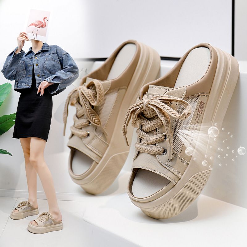 Kleine weiße Damen 2024 Neue Sommerstudentin Koreanische Ausgabe Vielseitig Lässig Instagram Trendy Dicke Sohle Fashion Board_voghion.com