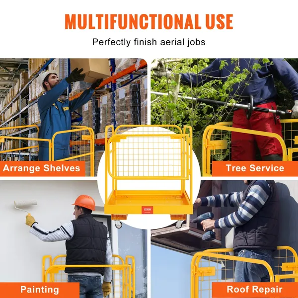 Piattaforma di lavoro per muletto pieghevole con ruote_voghion.com