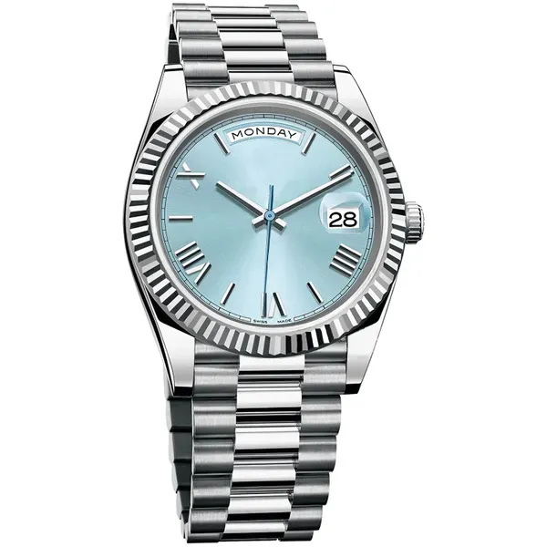 Designerskie zegarki męskie, automatyczny zegarek na rękę Day Date 36 i 41 mm, mechanizm automatyczny 2813, szkło szafirowe, stal nierdzewna, pasek prezydencki, Orologio Di Lusso_voghion.com
