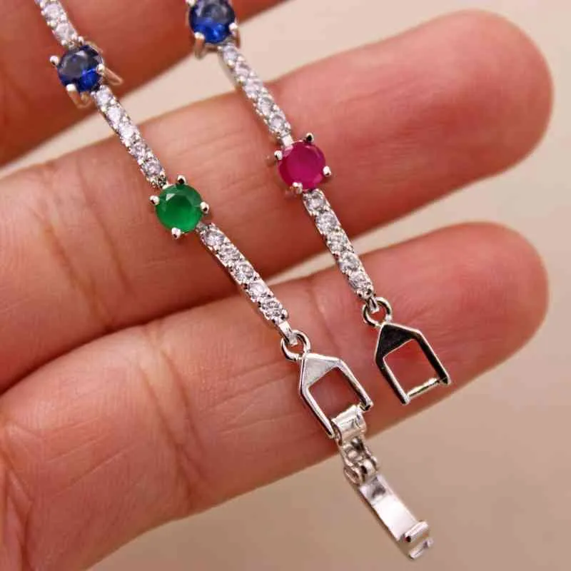 Jewelry Accessories Fashion Bracelets for Women Wedding Anniversary Birthday Gift Gold Color Red Green Zircon_voghion.com