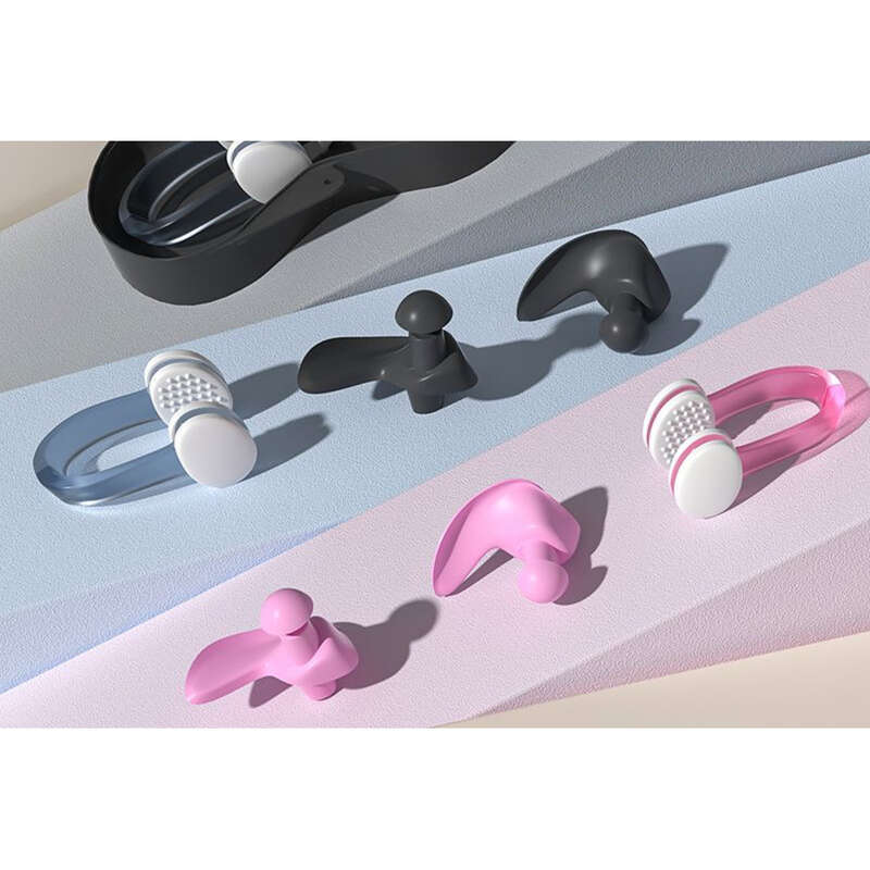 Tappi per le orecchie da nuoto professionali, isolamento acustico, impermeabili, in silicone, set da bagno per immersioni, per adulti e bambini, con clip nasale._voghion.com