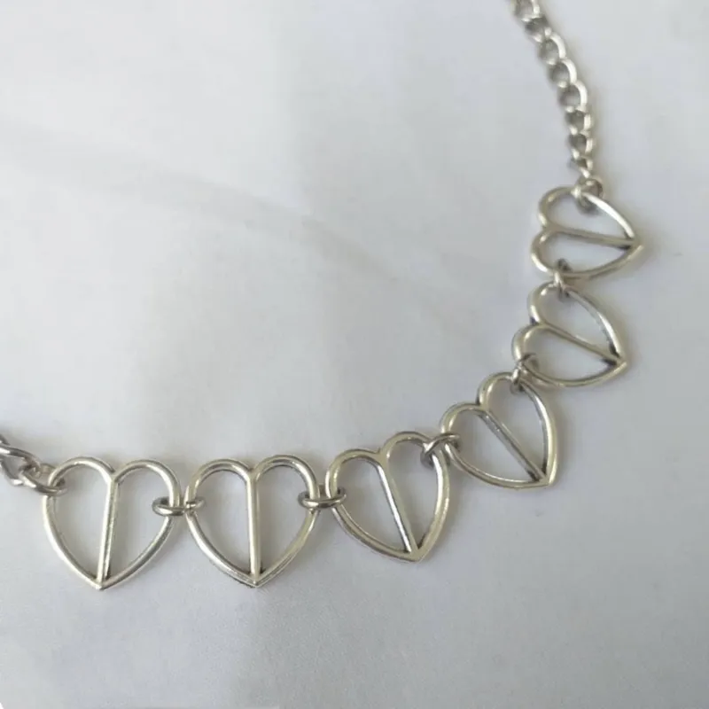 Colier cu inimă goală pentru femei, stil Choker, cadou pentru iubita, bijuterii, lanț, guler_voghion.com