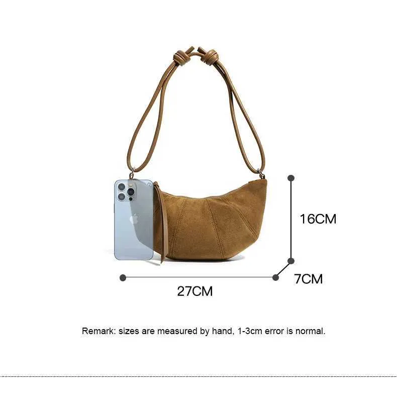 Borsa a spalla croissant da donna - elegante borsa crossbody_voghion.com