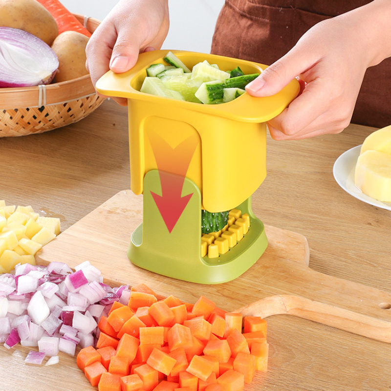 Multifunctional Vegetable Chopper French Fries Cutter Household Hand Pressure Onion Dicer Cucumber Potato Slicer Kitchen Tools_voghion.com