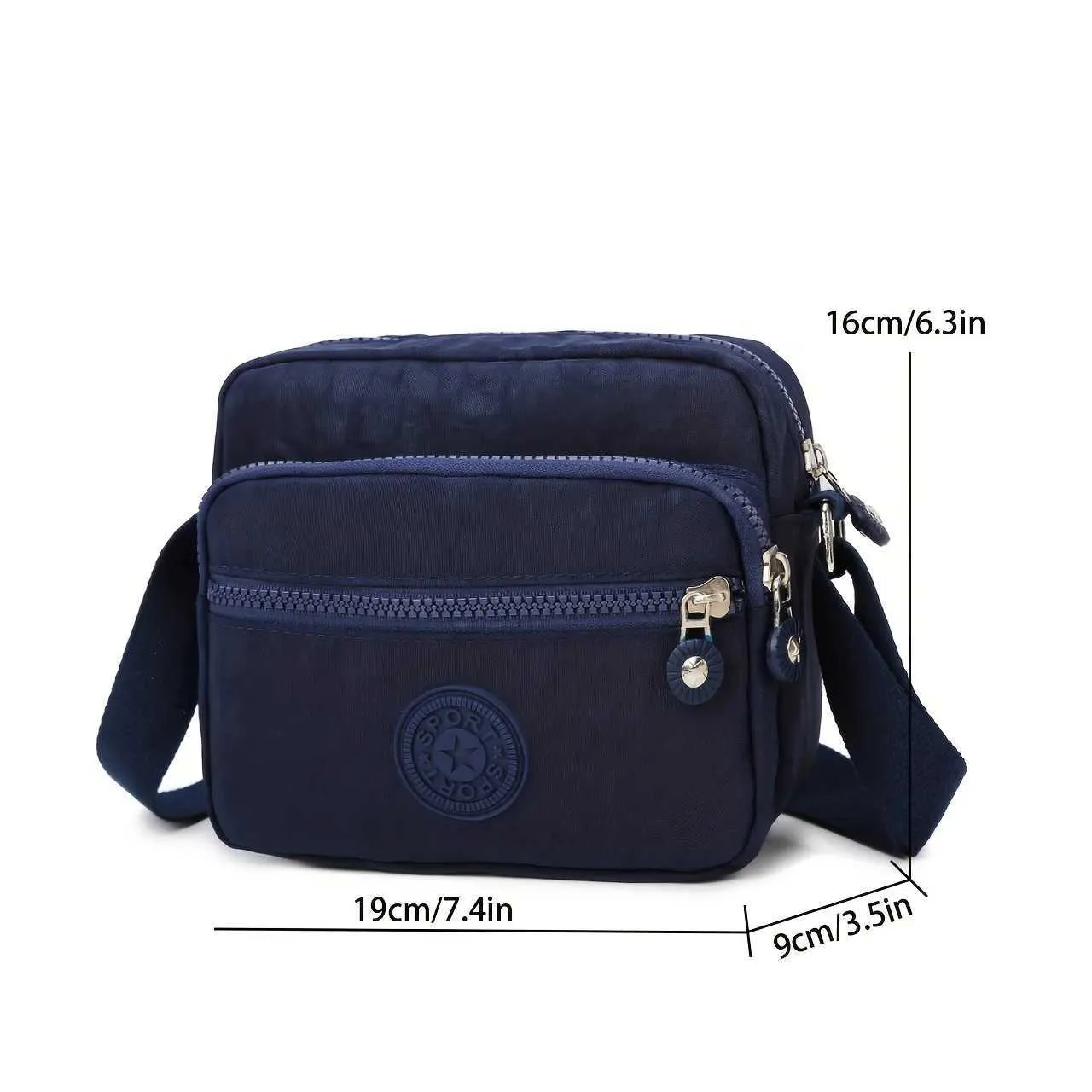 Borsa a tracolla retrò in nylon, elegante e resistente, organizer per telefono cellulare - versatile per viaggi, sport, abbigliamento casual C241021_voghion.com