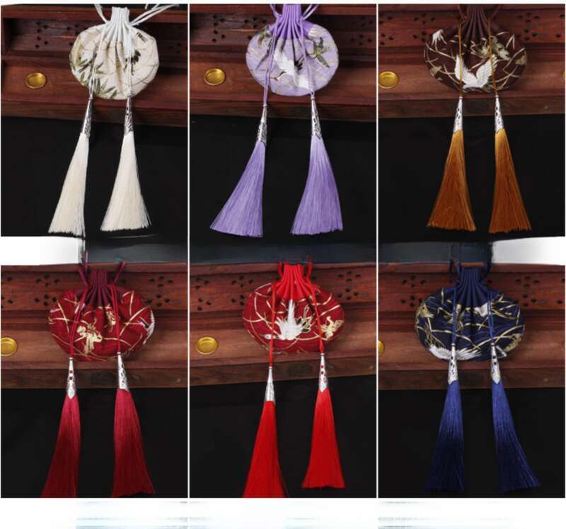 Anhänger Besticktes Handgemachtes Beifuß Duftsäckchen Leere Tasche_voghion.com