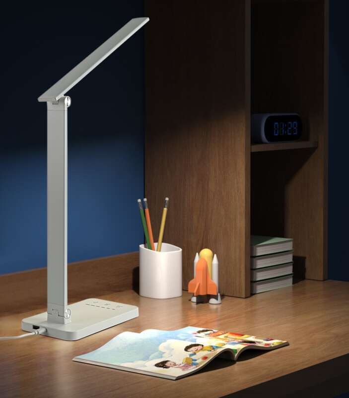 Lampă de birou minimalistă modernă cu protecție pentru ochi, lampă de citit cu LED-uri pentru dormitor, cadou pentru studenți_voghion.com