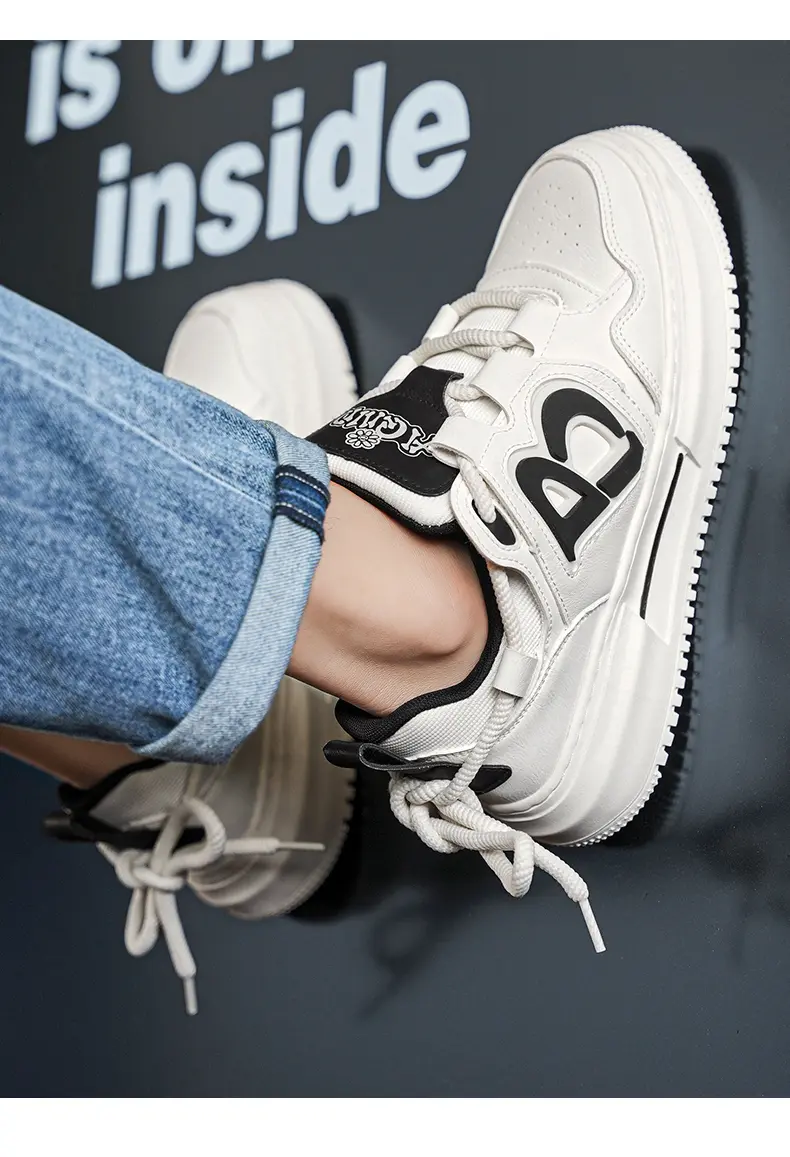 Platform Bread Shoes Casual Sports Shoes Board Shoes Men_voghion.com