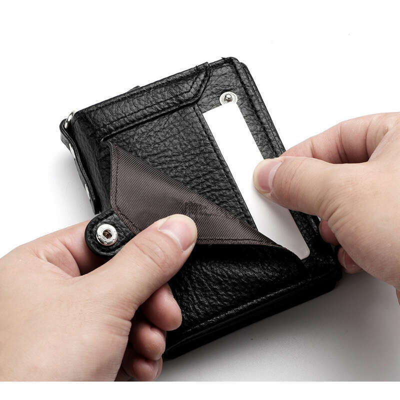 Neu Anti-Diebstahl Kette Geld Clip Führerschein Karte Brieftasche Männer Edition_voghion.com