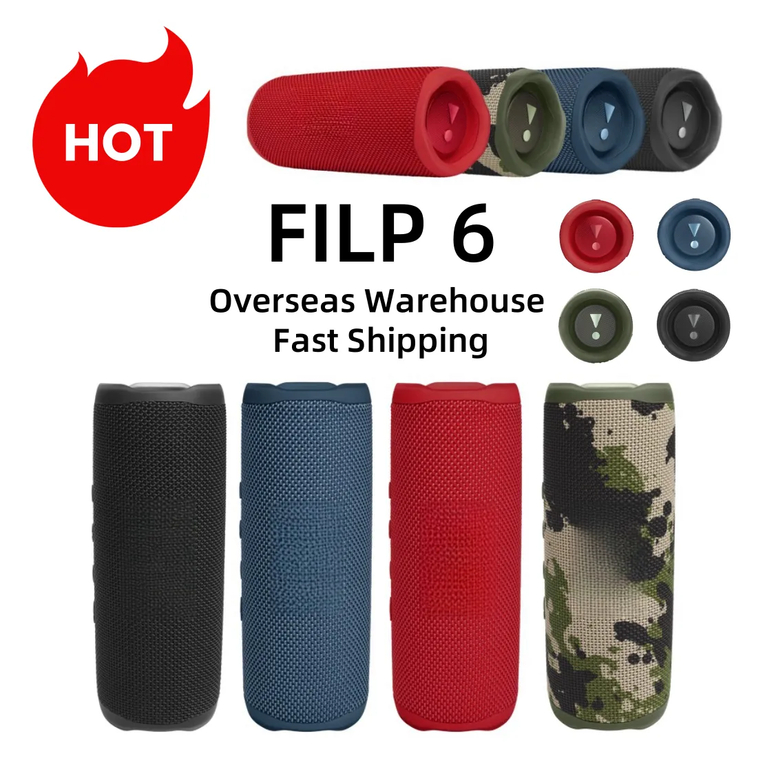 6 7 Portable Waterproof Bluetooth Speaker Flip Series High-Quality Stereo Audio And Enhanced Bass_voghion.com