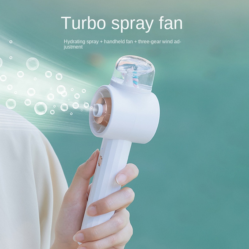 2500mAh Mini-Ventilator Tragbarer Wassersprühnebel-Ventilator Luftbefeuchter Elektrischer wiederaufladbarer USB-Luftkühlungsventilator Handventilator für den Außenbereich_voghion.com