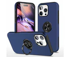 Magnetic Ring Holder Shockproof Cover Case For IPhone 16 - Navy, IPhone 16 Pro Max_voghion.com