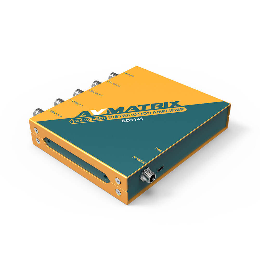 AVMATRIX SD1141 SC2030 1*4 3G HD-SDI/HD-SDI/SDI Amplificador de Distribuição Vídeo SDI Splitter com Adaptador suporte DVB-ASI Sinal_voghion.com