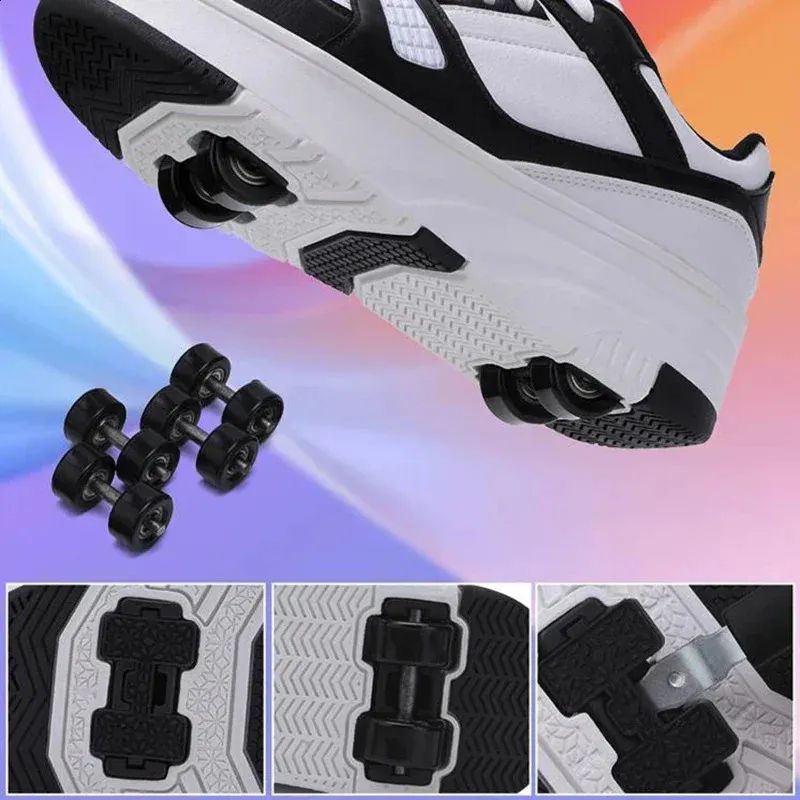 Mode Rullskridskor Skor Barn Barn Fritidssport Leksak Presentspel Pojkar 4 Hjul Sneakers Flickor Stövlar Ultra Light_voghion.com