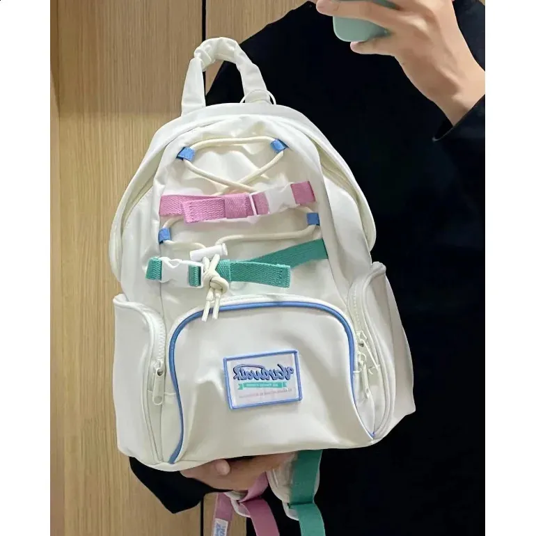 Miyagawa Vintage Junior High Student Backpack Cute Sweet Picnic Bags for Women School Backpacks 240731_voghion.com