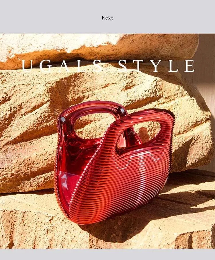 Borsa a tracolla da donna con motivo a onde a righe quadrate, in acrilico, da sera, per feste di nozze_voghion.com