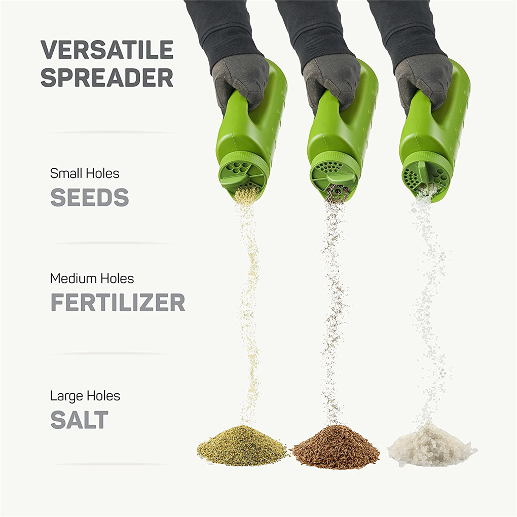 Handheld Seed Spreader Reusable Spread Bottle Manual Ice Melting Sand Fertilizer Distributor Garden Driveway Household_voghion.com