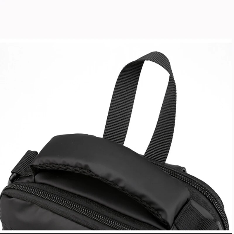 Mode Nylon Rucksack Daypack Männer Cross Body Brust Taschen Pack mit USB Lade Port Reise Männlichen Knapsack Rucksack_voghion.com