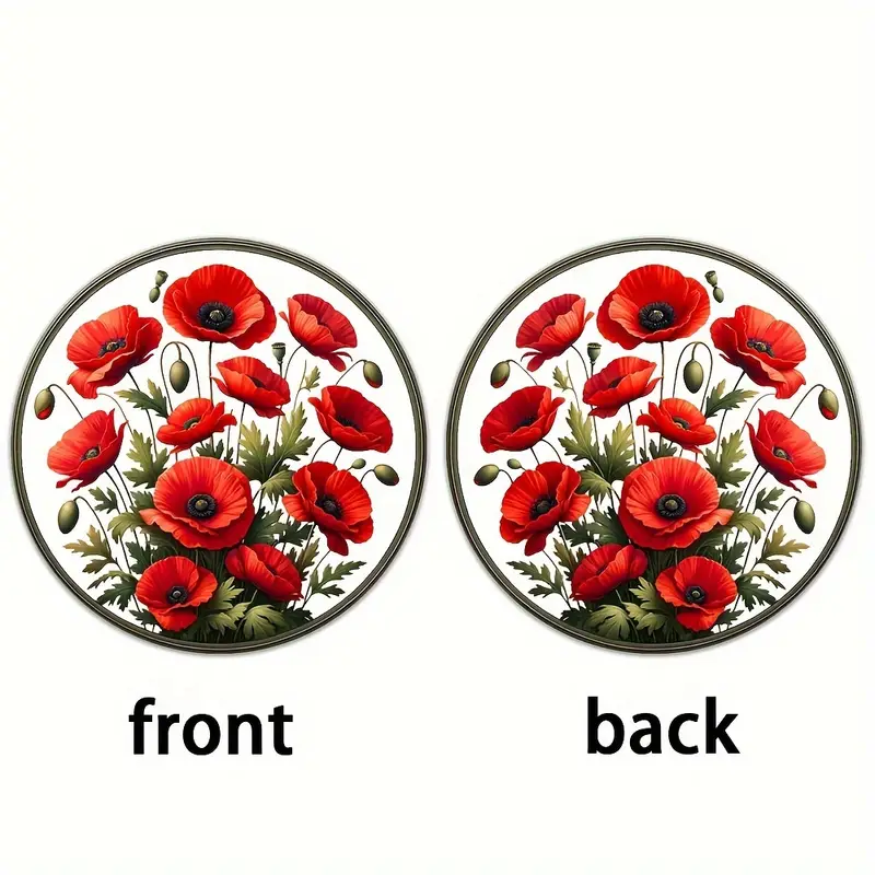 Scarlet Blooms Suncatcher - 8" Acrylic Floral Art. Springtime Decor For Porch Or Heartfelt Mother's Day Gift._voghion.com