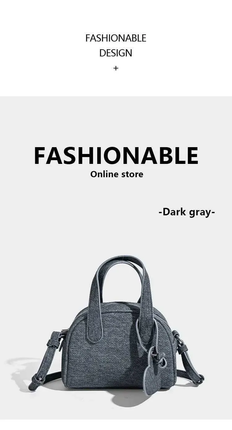 Strukturierte Damen-Denim-Handtaschen, solide, große Kapazität, lässige Schultertasche, weibliche Pendeltasche, vielseitige Umhängetasche, Jeans_voghion.com