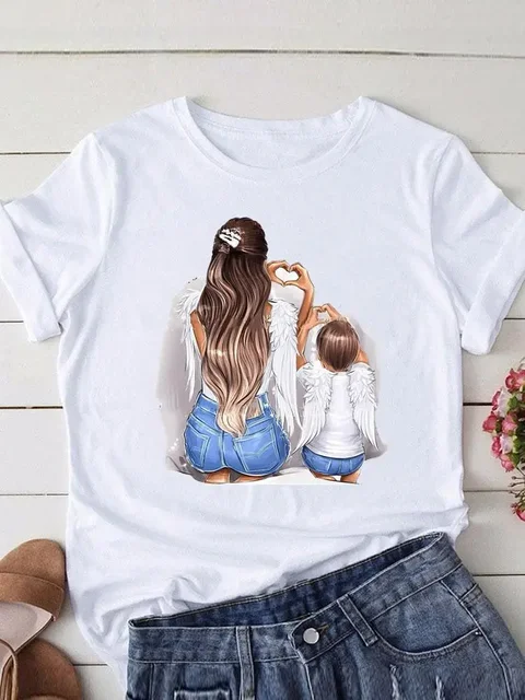 hot selling Short Sleeve Lovely Mom Mama Mother Women Print Summer Graphic T Shirt Casual Clothing Fashion Clothes Tee T-shirt_voghion.com
