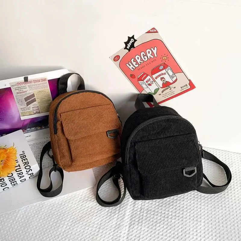 Minimalistischer Gestreifter Mini Rucksack Für Damen Und Schule_voghion.com