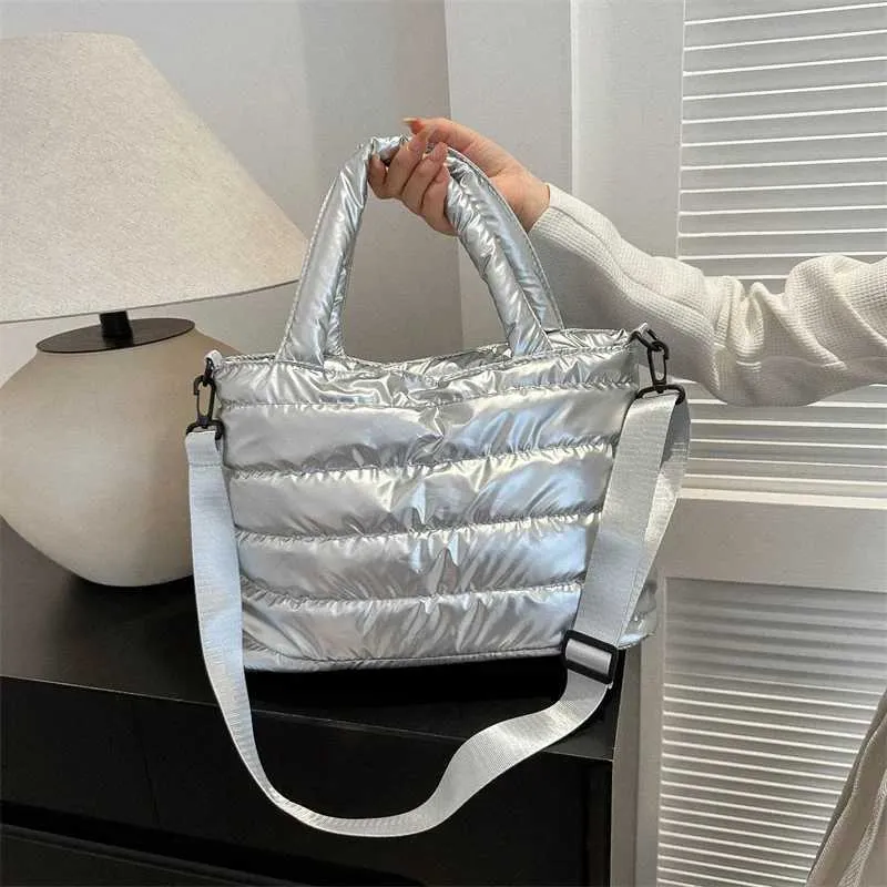 Gesteppte Damen Schultertasche Große Wasserdichte Ledertasche_voghion.com