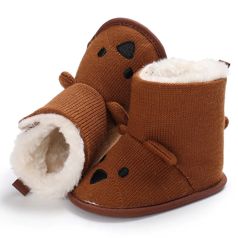 Infant Winter Baby Toddler Newborn Cute Cartoon Bear Shoes Cutefeet Girls Boys Little Kid First Walkers Snow Boots_desvips.com