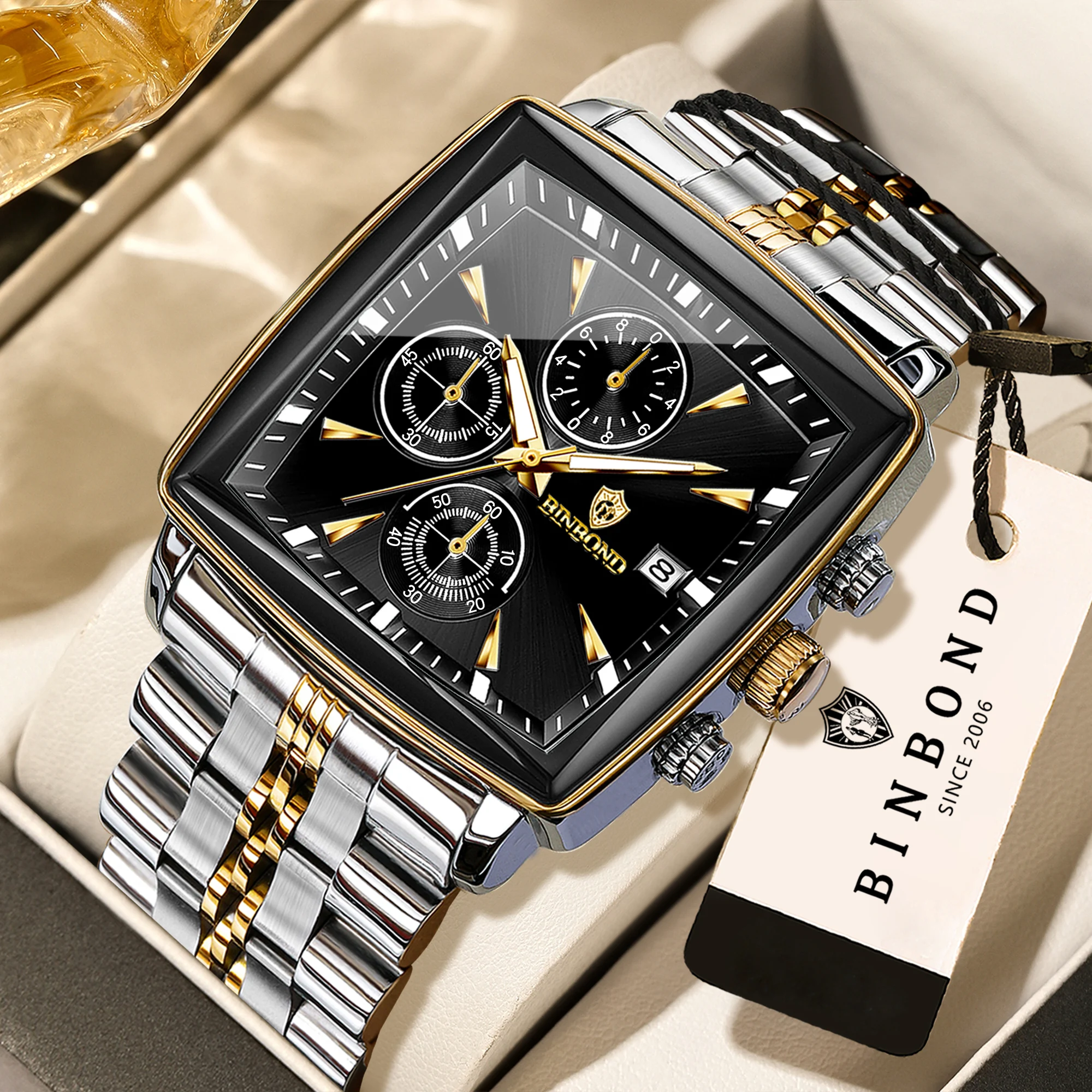 Luxury Quartz Chronograph Watch For Men Luminous Waterproof_voghion.com