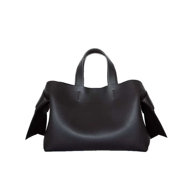 Niche Bow Handbag New Simple Fashion Leather Casual Commuting Single Bag Women's Bags_voghion.com