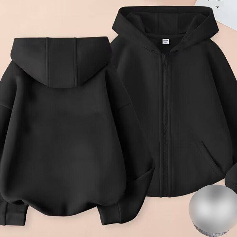 Kids Hooded Fleece Sweatshirt For Girls Warm Autumn Winter Jacket_voghion.com
