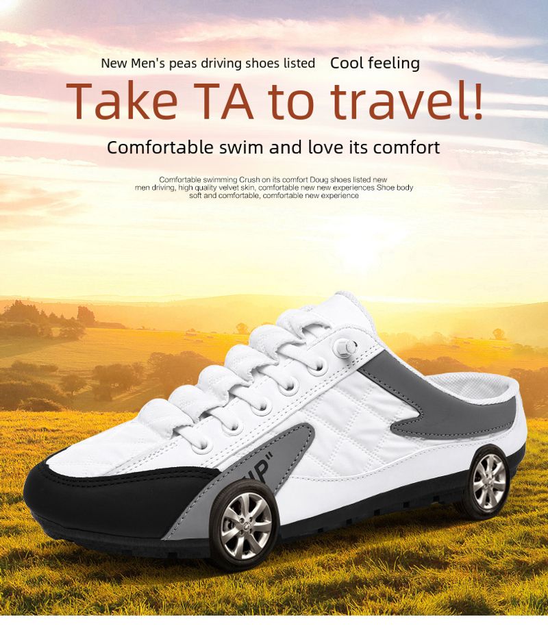 Desodorante para hombre Baotou Drag Primavera 2024, nuevo atuendo, pantuflas sin cordones y para conducir, zapatos casuales sin tacón_voghion.com